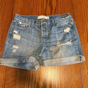 Distressed Denim Shorts